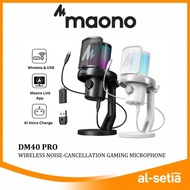 MAONO DM40 PRO WIRELESS GAMING MICROPHONE USB MIC - SOFTWARE | AI CHANGE VOICE | CUSTOM RGB LIGHTS