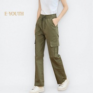 Eyouth 10165 Women Straight-Leg Drawstring Cargo Pants