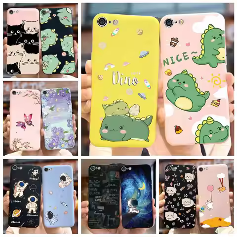 For Apple iPhone SE 2020 Case Cute Dinosaur Cartoon Cover Soft Silicone Phone Case For iPhone SE 202