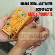 DT830D DIGITAL MULTIMETER TESTER LCD DISPLAY DC 1000 AC 750 AMP VOLT OHM MULTIMETER TESTER