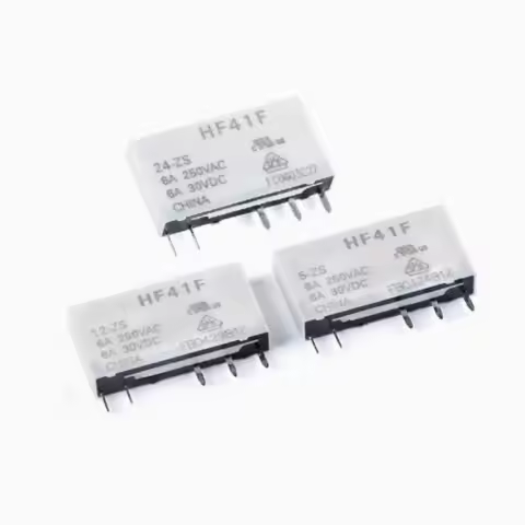 10pcs HF41F-5-ZS HF41F-12-ZS HF41F-24-ZS 5V 12V 24V Ultra Thin Power Relay 5PIN