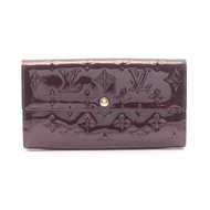 [二手] 路易威登LOUIS VUITTON雙折長皮夾 Portefeuille Sarah Monogram Vernis Amarante M93524 Amarante 皮革 Portefeui