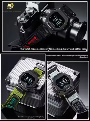 For Casio g-shock 3506 GBD-200SM GBD-200 nylon canvas Modified Watch Strap Gbd 200 Men Watchband Sta