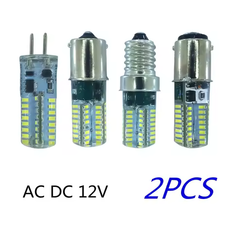 2pcs AC DC 12V E14 E17 E12 LED G5.3 12V LED GY6.35 12V LED G8 12V LED BA15S 12V LED 3014-64SMD BA15D