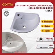 COTTA Deky Corner Basin Wash Basin Ceramic Basin Sink Toilet Sink Bathroom Sink Wash Bathroom Basin