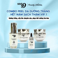 NEW Clean skin peeling set Nine 9 Vip skin whitening 1 set of 4 effective smooth white products Slin