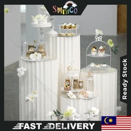 White folding cake stand Dessert stand Cylinder Dessert table Birthday party