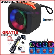 Speaker Bluetooth LED S11 Mini Portable  FREE Senter mini led super terang