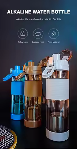 SOUDRON alkaline water bottle (energy bottle with pH increased to 7.2 to 9.5, 650ml alkaline water b