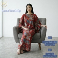 One Set of Dobby Batik Dobby Batik Suit/ Kalong Style Batik Shirt with Tie Skirt