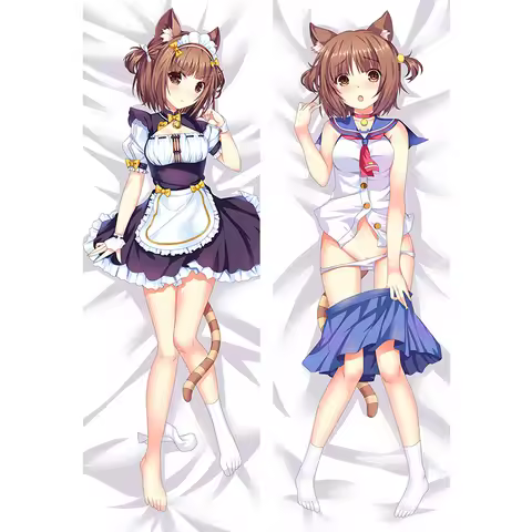 Newly Design Nekopara Azuki Dakimakura Pillowcase HD Design Double Size Printed Pillow Cover Case