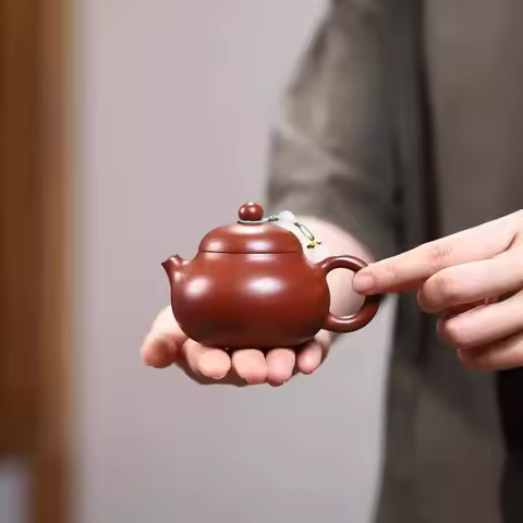 130ml Yixing Handmade Purple Clay Da Hong Pao Teapot, Raw Ore, Tea Pot, Kung Fu Tea Set