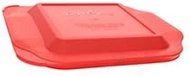Pyrex 222-PC Red Square Plastic Food Storage Replacement Lid Cover - Made in USA