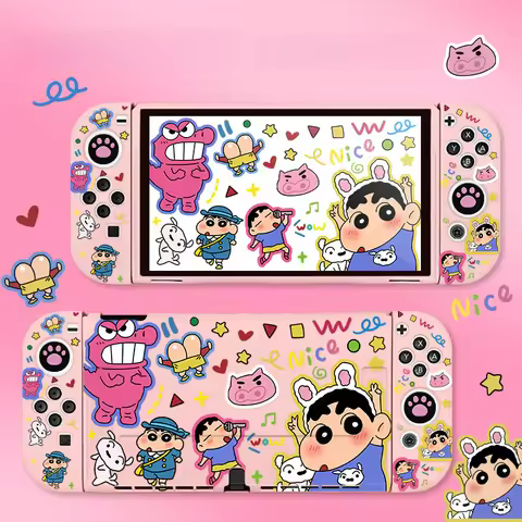 Anime Crayon Shin-Chan Protective Case for Nintendo Switch 2 OLED Silicone Soft Anti-Fingerprint Ant