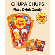 [CHUPA CHUPS] Fizzy Drinks Candy 6pieces Fizzy Lollipops 90g (Coke+Orange flavor) Candy