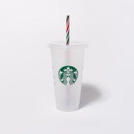 [ORIGINAL] Starbucks Reusable Cold Cup Candy Cane Straw Holiday Venti Tumbler