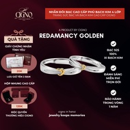 |925 SILVER| 925 Silver couple ring covered with high quality Platinum Redamancy Golden CIGNO