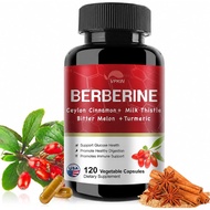 VPKIN Berberine Supplement,Berberine with Ceylon Cinnamon,Bitter Melon,Milk Thistle,Berberine HCl Su