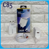 180W Charger For P0C0 C85 For Android Quick Charge3.0 Batok + Type C Data Cable & Micro Support Fast