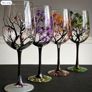 Tanmeng Four Seasons Tree Wine Glasses Rooster Pint Glass for Cocktail for Bar Martini Gimlet Pisco 