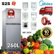 *SHIP TODAY * MIDEA MD -232V/MD-262V/MD-333V/MD-373V 2 DOOR FRIDGE REFRIGERATOR(PETI SEJUK)