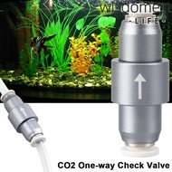 WISDOMEST Aquarium CO2 Valve, 4X6mm Gas Pipe Interface Quick Plug CO2 One-way Check Valve, Fish Tank
