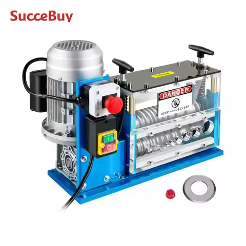 SucceBuy Electric Wire Stripping Machine Cable Stripper 1.5-38 mm 11 Channels & 10 Blades 75 ft/Minu