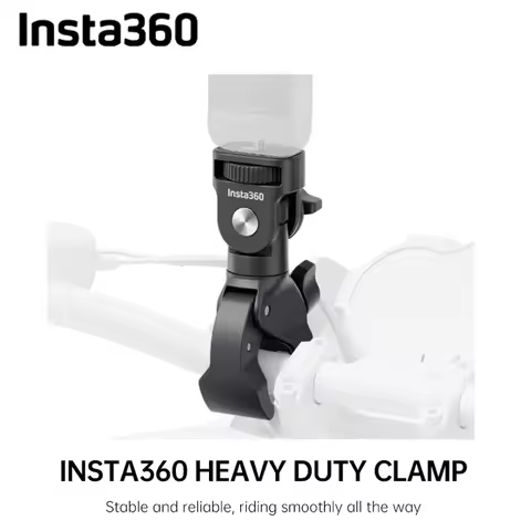 100% Original Insta360 Heavy Duty Clamp - Motorcycle Accessories Compatible with X3/X4/ACE/ACE PRO/G