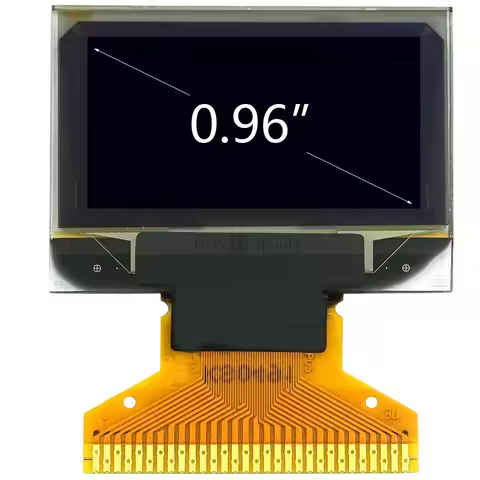 0.96 inch Soldering Type 128x64 pixel OLED Display SPI/I2C Blue/Y-B/White on Black