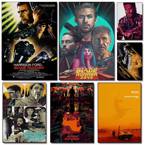American Classic Science Fiction Movies Blade Runner 2049 Retro Poster Canvas Paintings Wall Art Pic