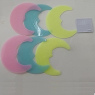 1 Pack Glow in the Dark Moon Stars Plastic Stickers Baby Toddler Kids Ceiling Bedroom Wall Stars Sky