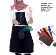 Celemek Anti air/Apron anti air dan minyak/Celemek Masak/Celemek Dewasa/Celemek kerja/Apron hitam/Ap
