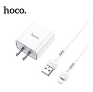 Bộ sạc nhanh Hoco C81 USB Lightning sạc nhanh 2.1A thích hợp với dòng iPhone/iPad/Airpod... dây nhựa