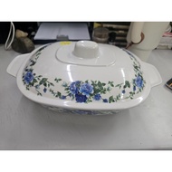 Blue Flower Milamine Rice Pot 27cm x 20cm x 8cm