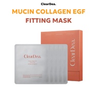 ClearDea Mucin Collagen EGF Fitting Mask 5sheets - Firming and Brightening, IGF, FGF
