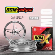 Bom Rangsit Bom X Mags Cnc For Yamaha Mio Sporty/ Mio i 125 Star Mags x14-5 Spokes Motorcycle Parts