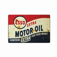 TIN SIGN Esso Oil Gas Rustic Gas Station Metal Sign Décor Garage Auto Shop 20*30cm