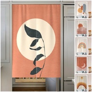 Japanese Style Kitchen Door Curtain for Partition Half Height Doorway Curtain Privacy Protect Thicken Door Curtain for Toilet Feng Shui Curtain Short Velcro Door Curtain