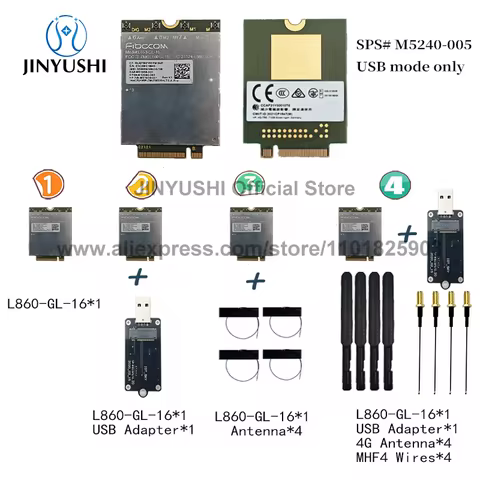 Fibocom L860 GL 16 L860-GL-16 WWAN Card CAT16 Module Only For Mikrotik wAP Router Mode USB M.2 Key-B