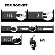 C6 Hitam Mentol LED Kereta Tri-Color LED Headlight H4 H1 H3 H7 H11 9005 9012 880 For 1set