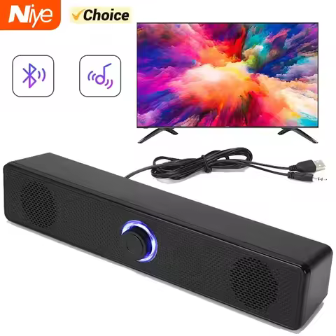 4D Surround Soundbar Bluetooth 5.0 Wired Wireless Home Theater Stereo Subwoofer Speaker for PC Lapto