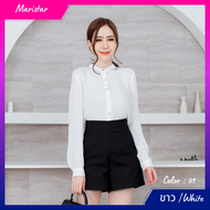 Maristar : No.2077 เสื้อแขนยาวสีพื้น | Solid Long Sleeve Blouse