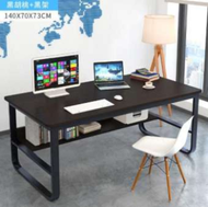 140x70x73cm BLACK HITAM Modern Design Eco-friendly Furniture Computer Table Study Shelf Wooden Desk