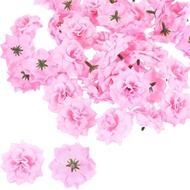 5Pcs Artificial Roses Head Fake Flowers Wedding Faux Flower Wall DIY Crafts Bridal Shower Bouquet Ho