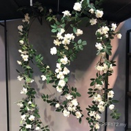 Soft Packing Simulation Fake Flower Rattan Landscaping Rose Decoration Pipe Climbing Vines Pastoral 