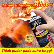 Tahan suhu tinggi 1000 ℃ Hi Temp Black ANTI PANAS Hitam Doff Cat Tidak pudar pada suhu tinggi utk Knalpot Mesin Kompor dll Cat Mobil Motor Tahan Bensin Cat motor diton premium hi temp black Cat Semprot Hi-Temp Black