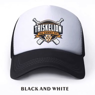 TEAM ITIK CLO TAU GAMMA PHI 1968 Fraternity Cap for TRISKELION Design Black and White Polyester