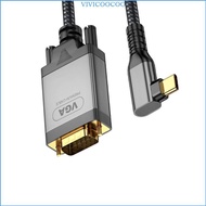 VIVI USB C VGA Adapter Cable 1080P Resolution 2meters Long For Instantly Connection Without Driver