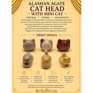 Alashan Agate Bracelet Charm - Cat Design - Alxa Charm