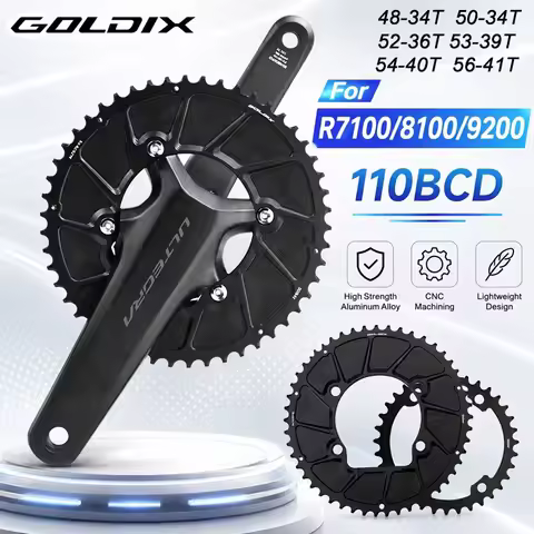 GOLDIX 110 bcd 4 bolt chainring 50 34t 52 36t 53 39t 54 40t For Shimano R7100 R8100 R9200 Aluminum R